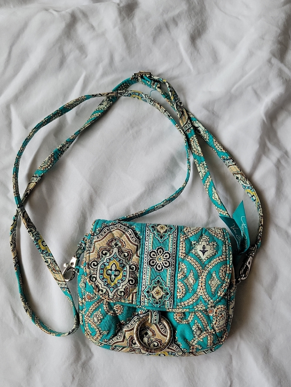 Vera Bradley Little Hipster Crossbody In Totally Turquoise Pattern